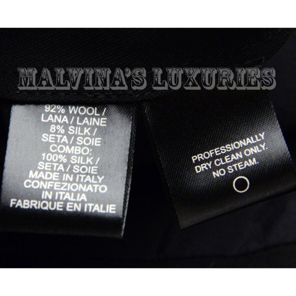 NARCISO RODRIGUEZ DRESS BLACK WOOL & SILK PANELED DESIGN sz IT 42 US 6 - Picture 7 of 8